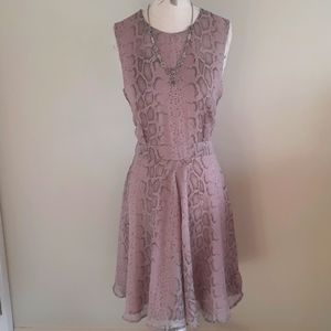 & French Connection sleeveless dress w snakeskin print